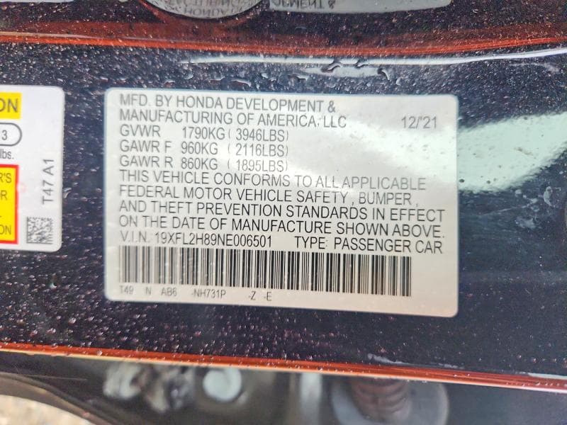 2022 HONDA CIVIC SPORT 12