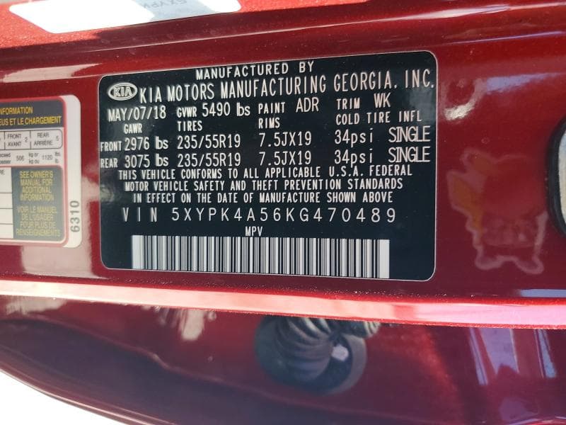 2019 KIA SORENTO SX V6 14