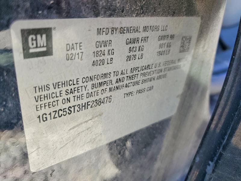 2017 CHEVROLET MALIBU LS 12