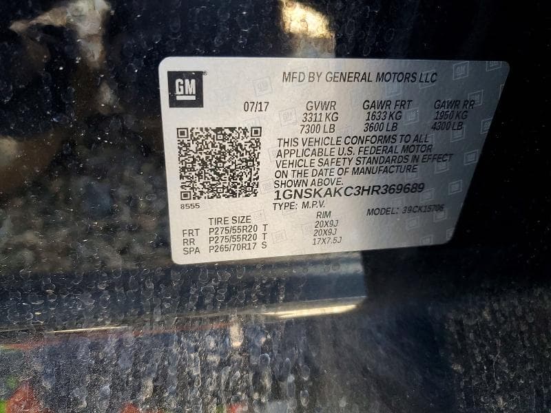 2017 CHEVROLET TAHOE K1500 LS 13