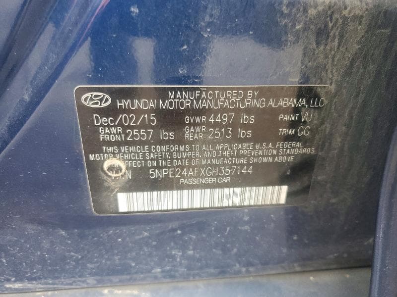 2016 HYUNDAI SONATA SE 12