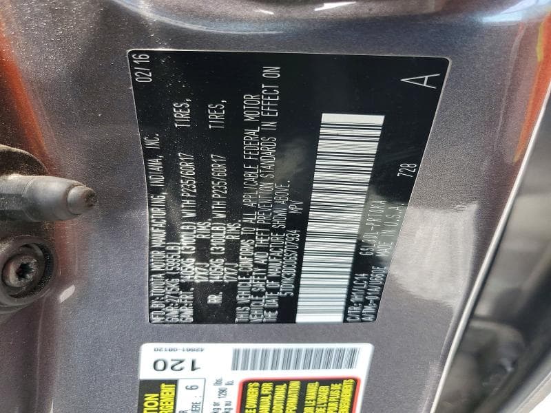2016 TOYOTA SIENNA XLE 8-PASSENGER XLE 8-PASSENGER 13