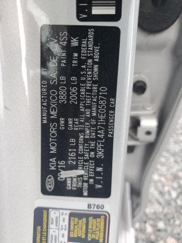 2017 KIA FORTE LX 12