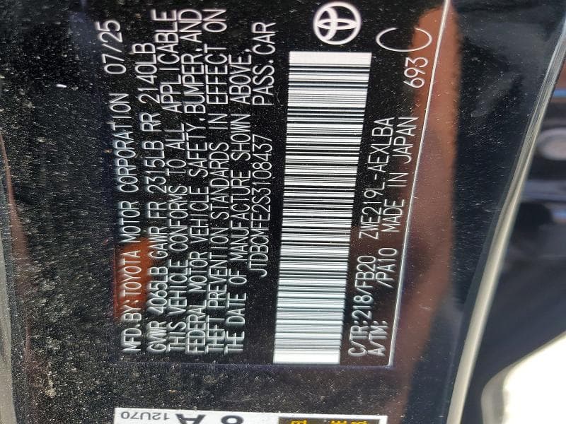 2025 TOYOTA COROLLA HYBRID LE 12