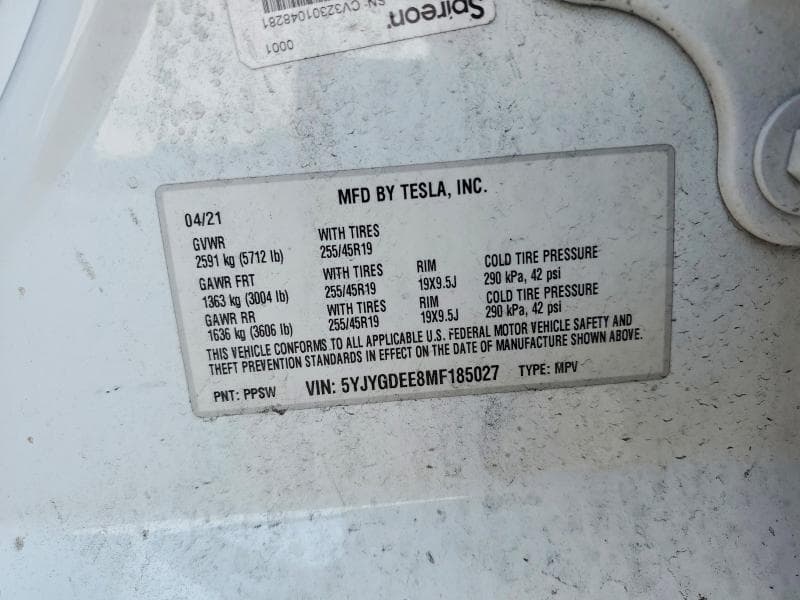 2021 TESLA MODEL Y 12