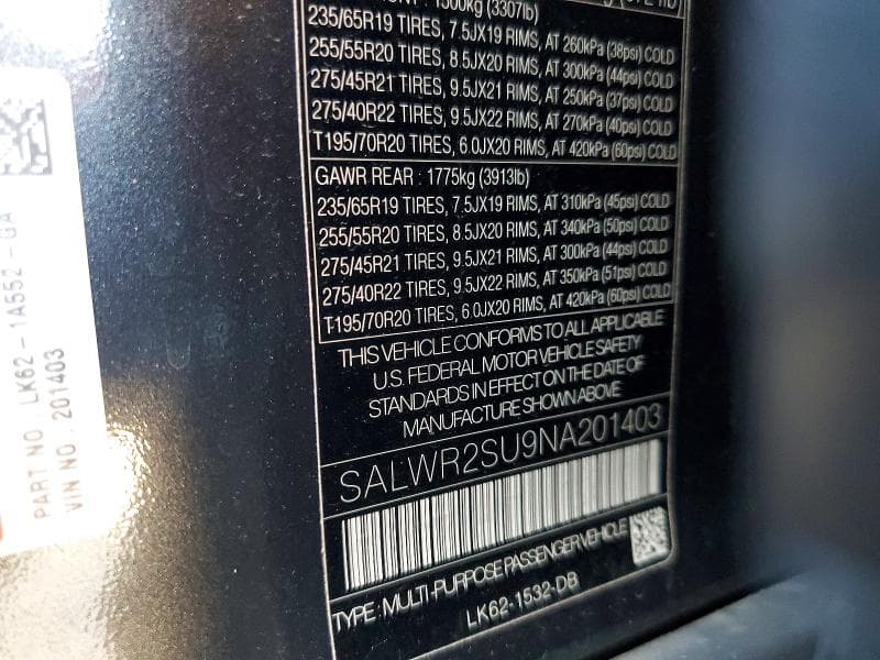 2022 LAND ROVER RANGE ROVER SPORT HSE SILVER EDITION HSE SILVER EDITION 13