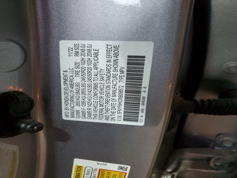 2022 HONDA PILOT ELITE 14