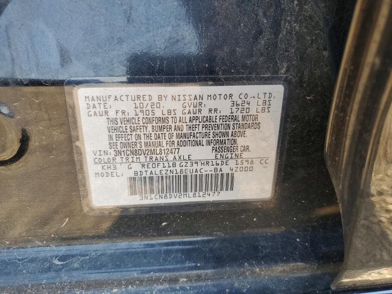 2021 NISSAN VERSA S 13