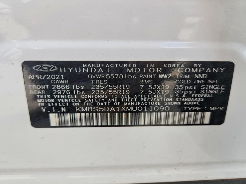 2021 HYUNDAI SANTA FE LIMITED 13