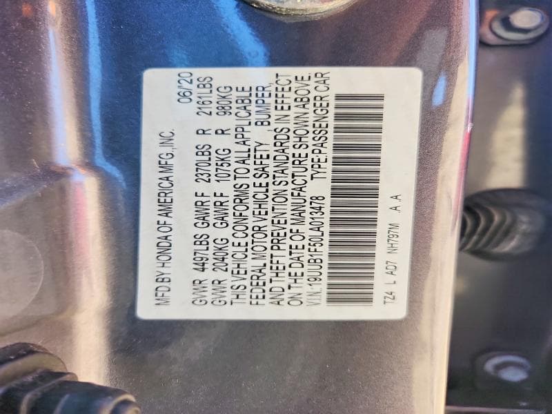 2020 ACURA TLX TECHNOLOGY 12