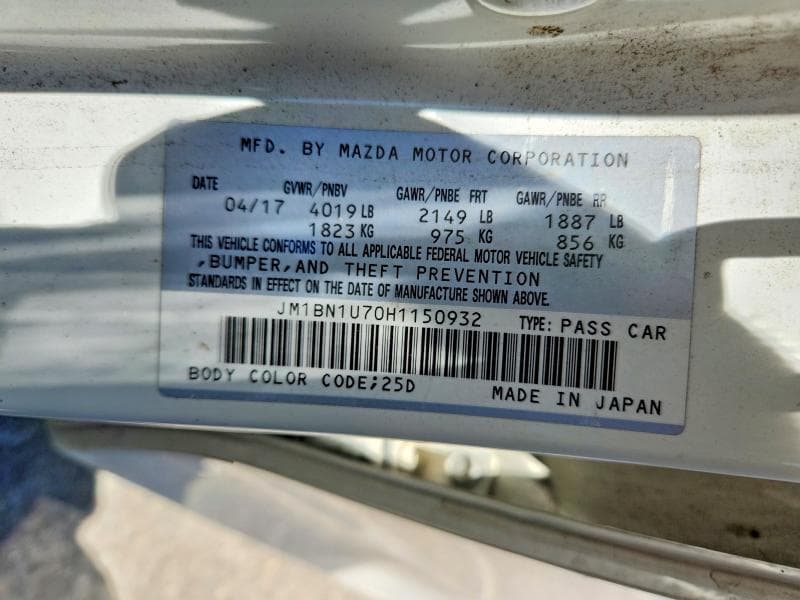 2017 MAZDA 3 SPORT 12