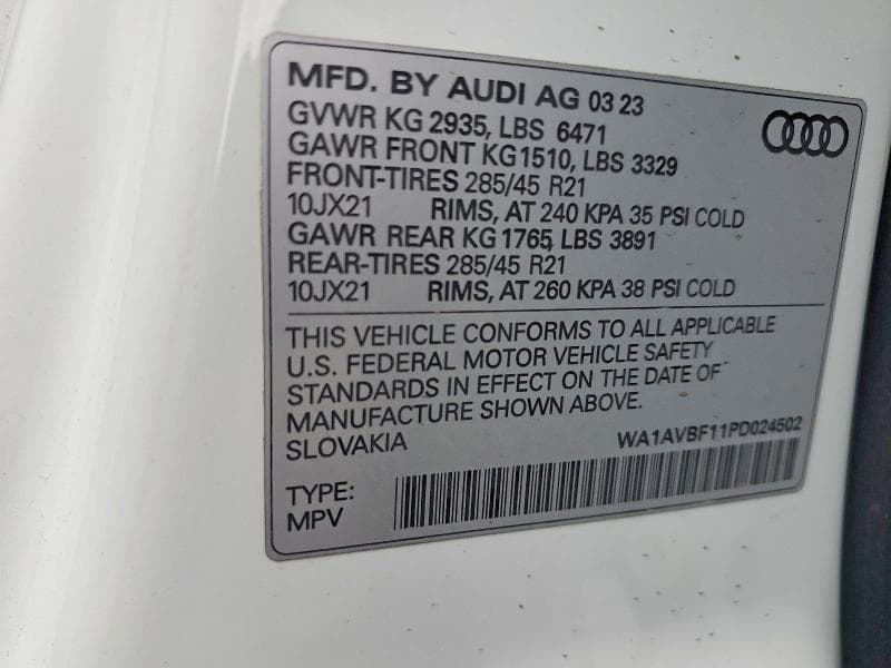 2023 AUDI Q8 PREMIUM PREMIUM 14