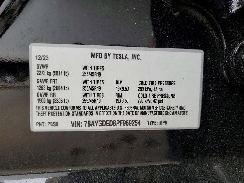 2023 TESLA MODEL Y 12