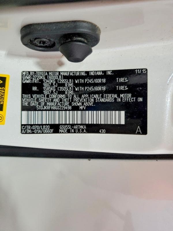 2016 TOYOTA HIGHLANDER XLE XLE 13