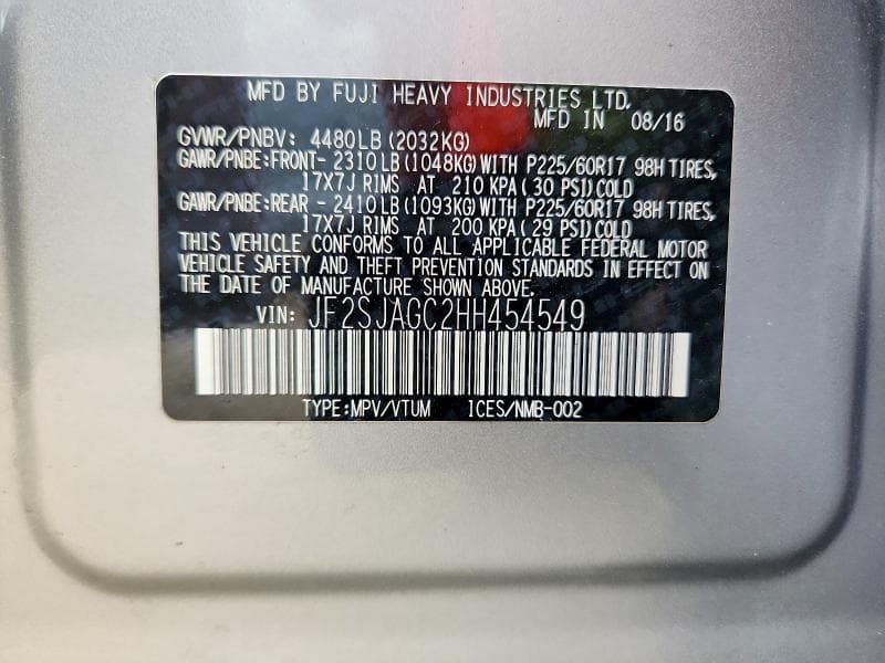 2017 SUBARU FORESTER 2.5I PREMIUM 14