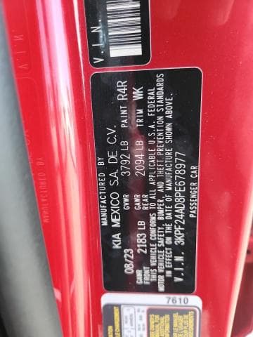 2023 KIA FORTE LXS 12