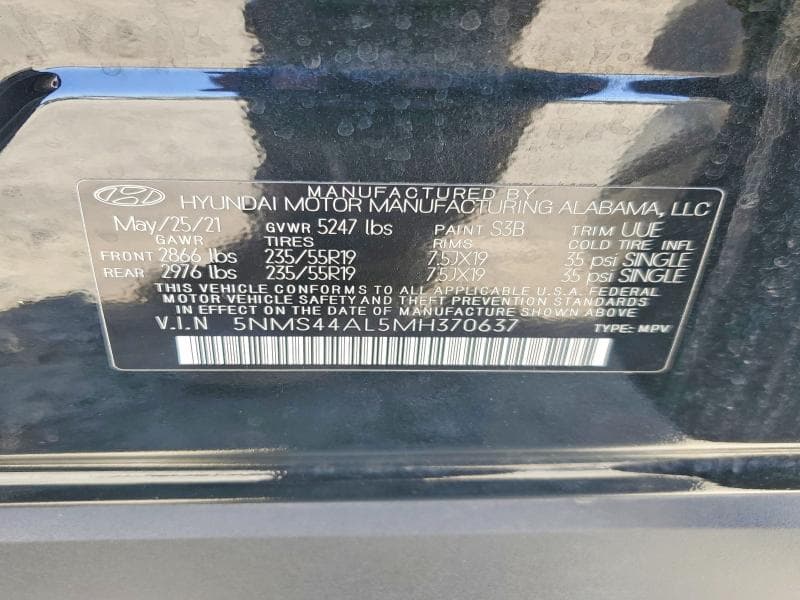 2021 HYUNDAI SANTA FE LIMITED 12
