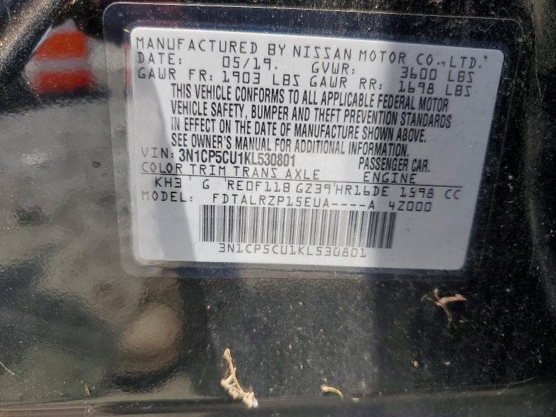 2019 NISSAN KICKS S S 12