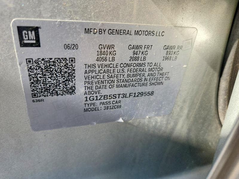 2020 CHEVROLET MALIBU LS 13