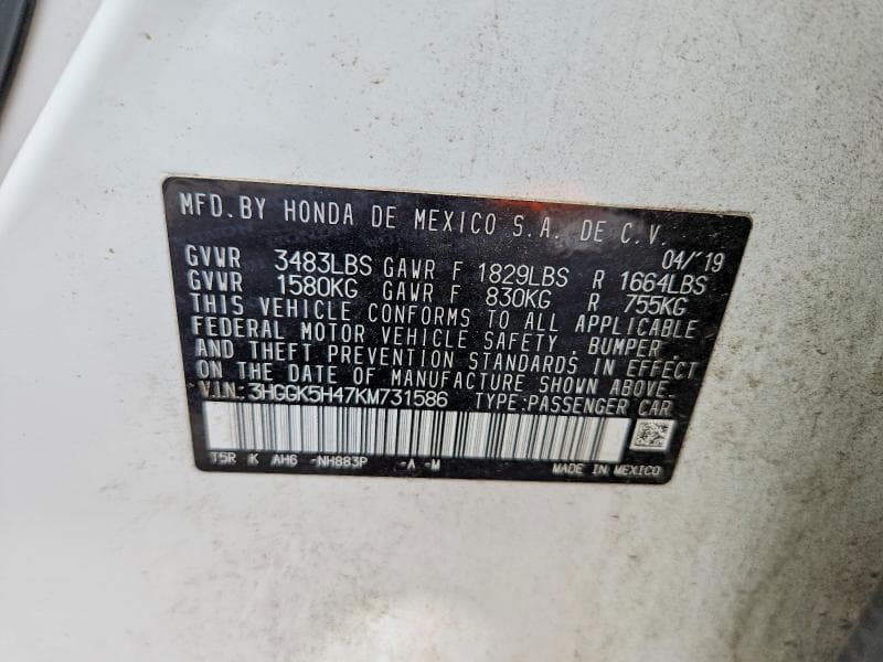2019 HONDA FIT LX LX 13