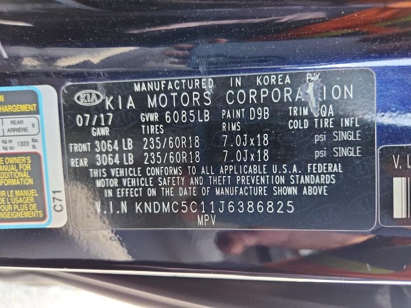 2018 KIA SEDONA EX EX 13
