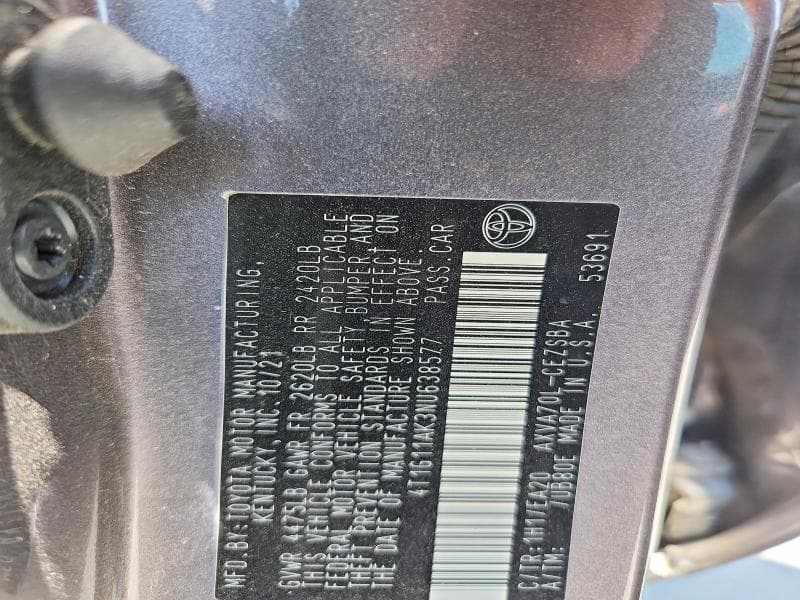 2022 TOYOTA CAMRY SE 12