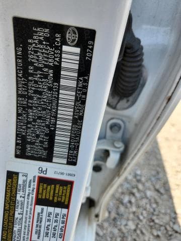 2017 TOYOTA CAMRY LE 12