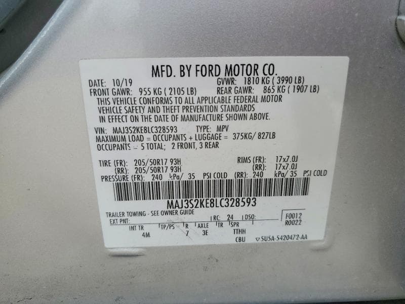 2020 FORD ECOSPORT TITANIUM TITANIUM 14