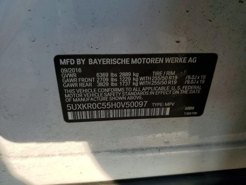 2017 BMW X5 XDRIVE35I 13