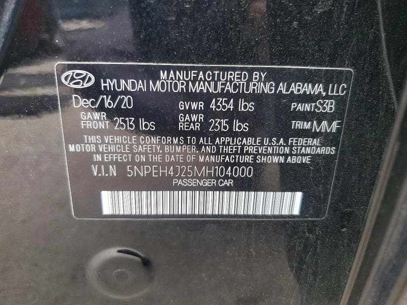2021 HYUNDAI SONATA LIMITED 13