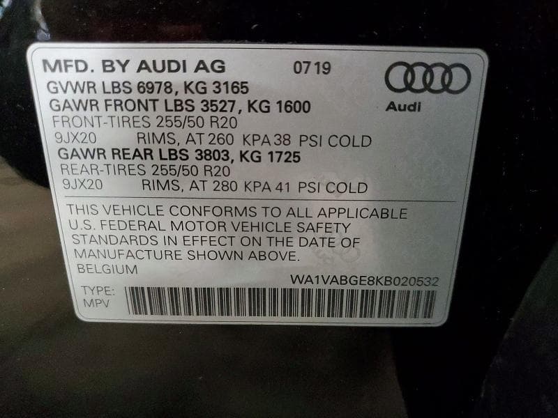 2019 AUDI E-TRON PRESTIGE PRESTIGE 13