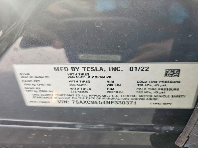 2022 TESLA MODEL X 13