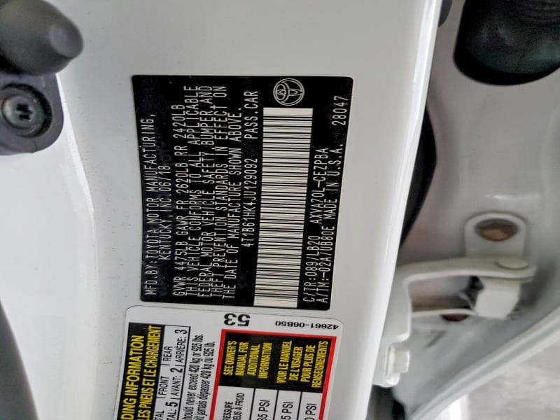 2018 TOYOTA CAMRY XSE 13