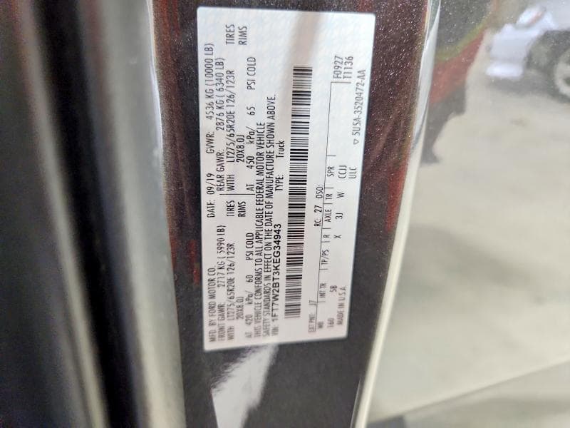 2019 FORD F250 SUPER DUTY 12