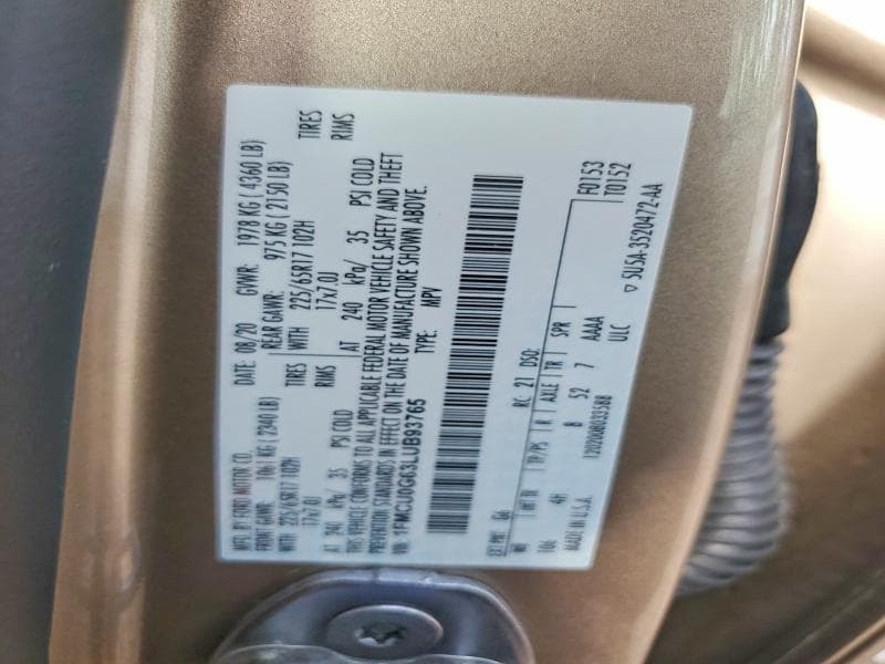 2020 FORD ESCAPE SE 13
