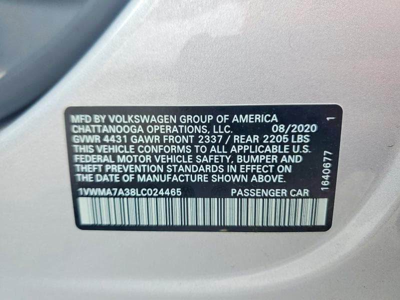 2020 VOLKSWAGEN PASSAT R-LINE 13