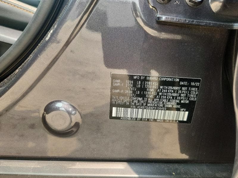 2023 SUBARU OUTBACK WILDERNESS 13