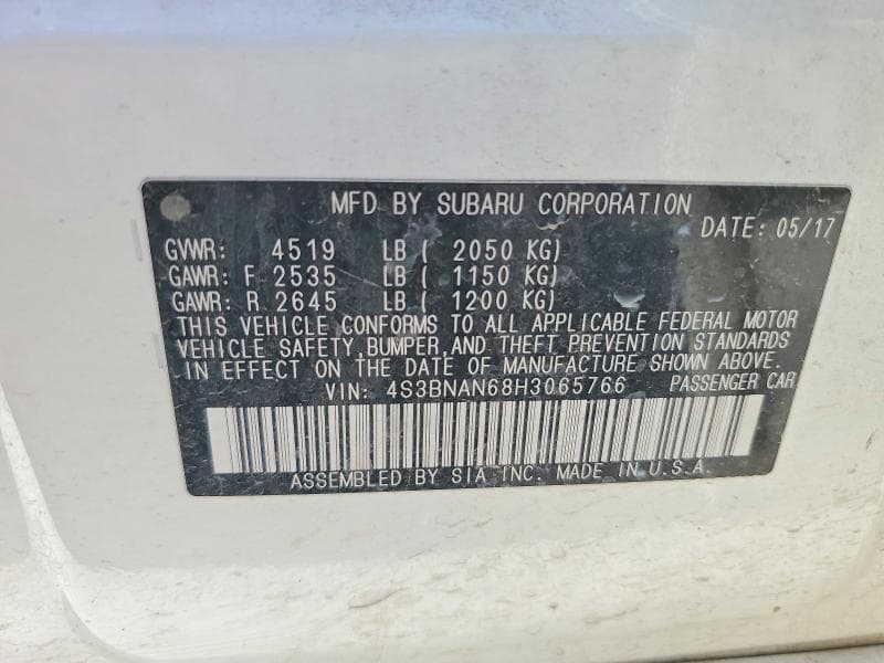 2017 SUBARU LEGACY 2.5I LIMITED 12