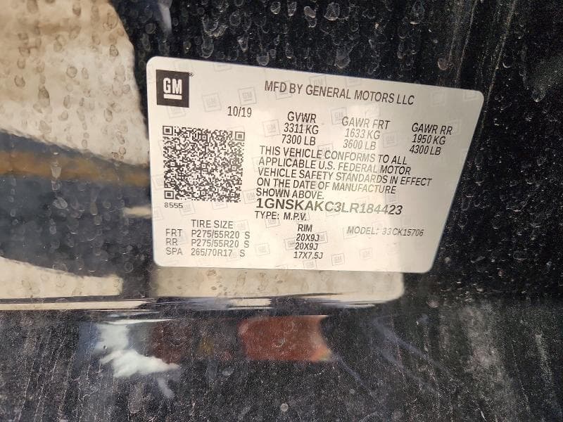 2020 CHEVROLET TAHOE K1500 LS 13