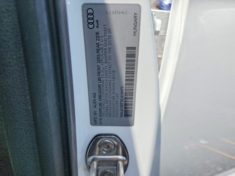 2016 AUDI A3 PREMIUM PREMIUM 12