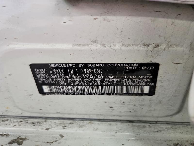 2019 SUBARU LEGACY 2.5I PREMIUM 13