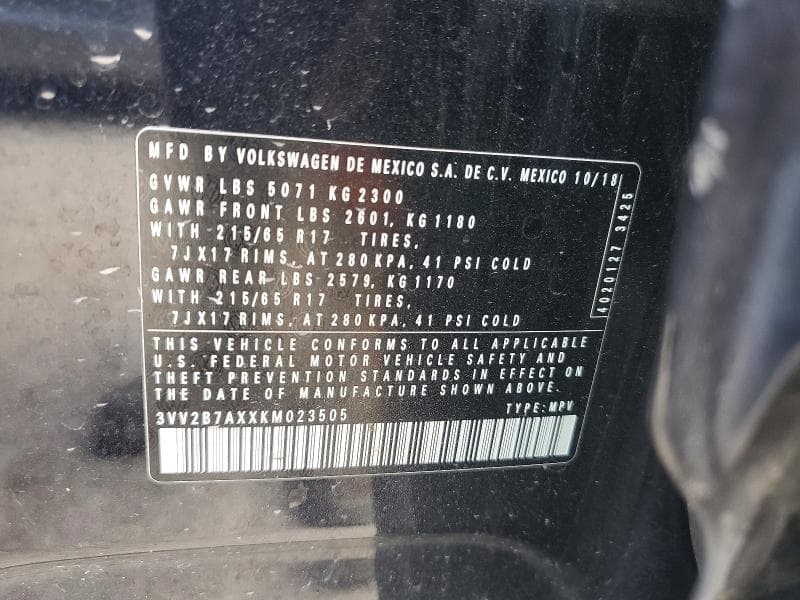 2019 VOLKSWAGEN TIGUAN SE 13