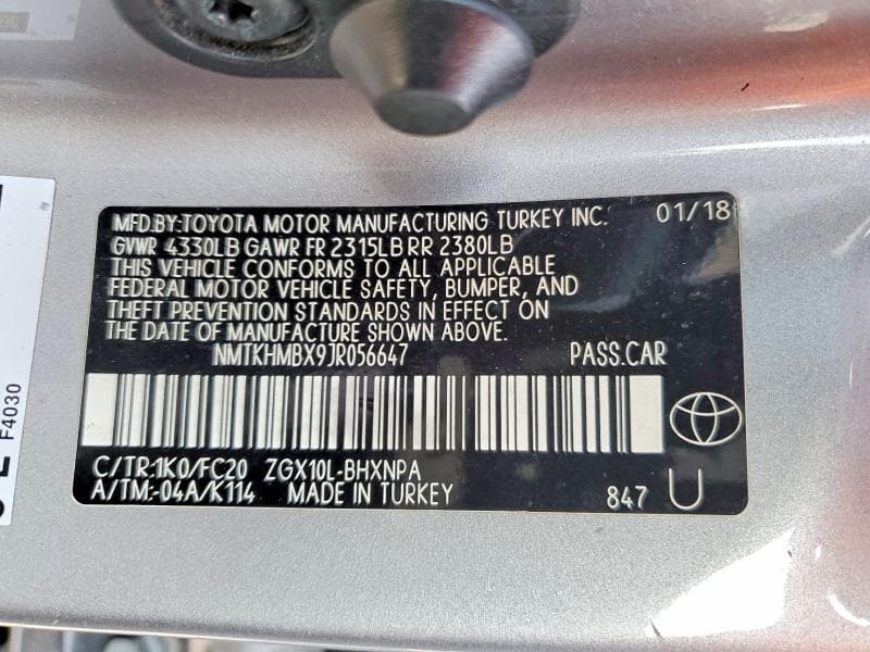 2018 TOYOTA C-HR XLE PREMIUM XLE PREMIUM 13