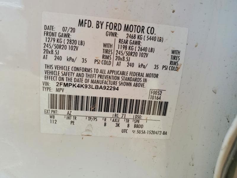 2020 FORD EDGE TITANIUM 12