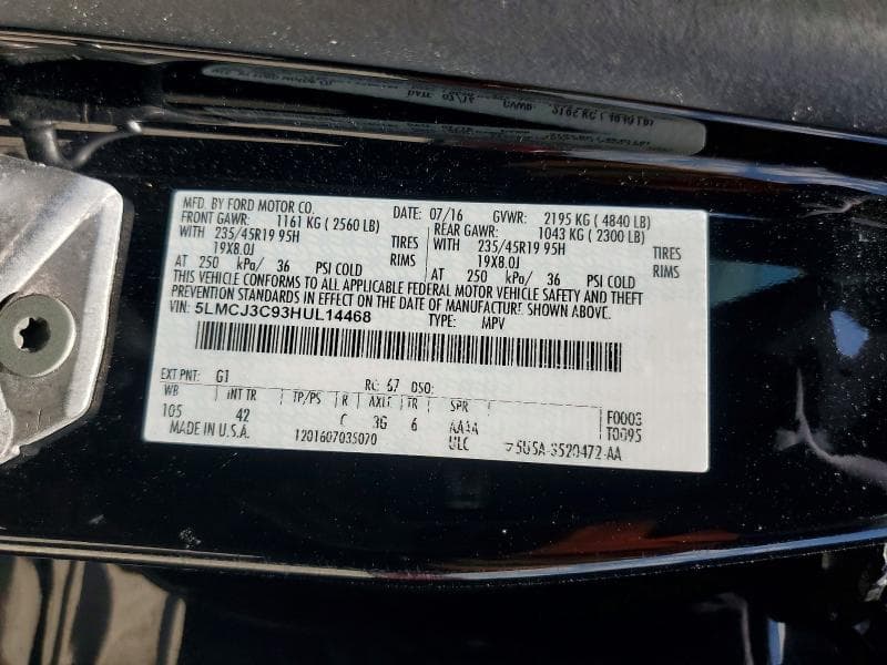 2017 LINCOLN MKC RESERVE RESERVE 13