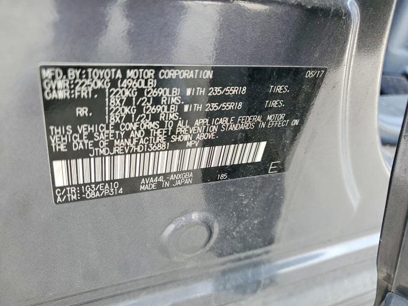 2017 TOYOTA RAV4 HV LIMITED 13