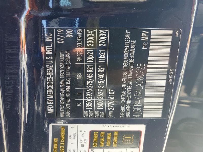 2020 MERCEDES-BENZ GLE 350 4MATIC 13