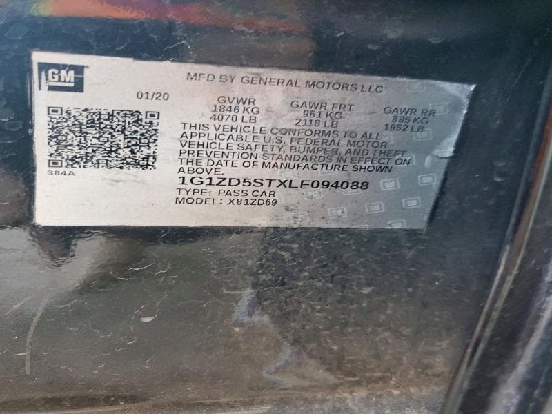 2020 CHEVROLET MALIBU LT 12