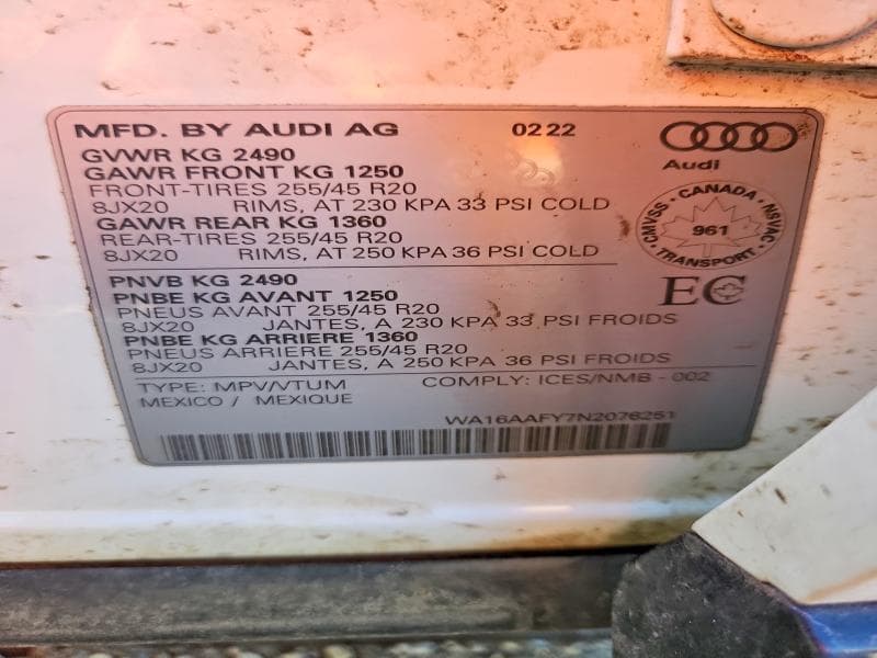 2022 AUDI Q5 SPORTBACK PRESTIGE 45 13