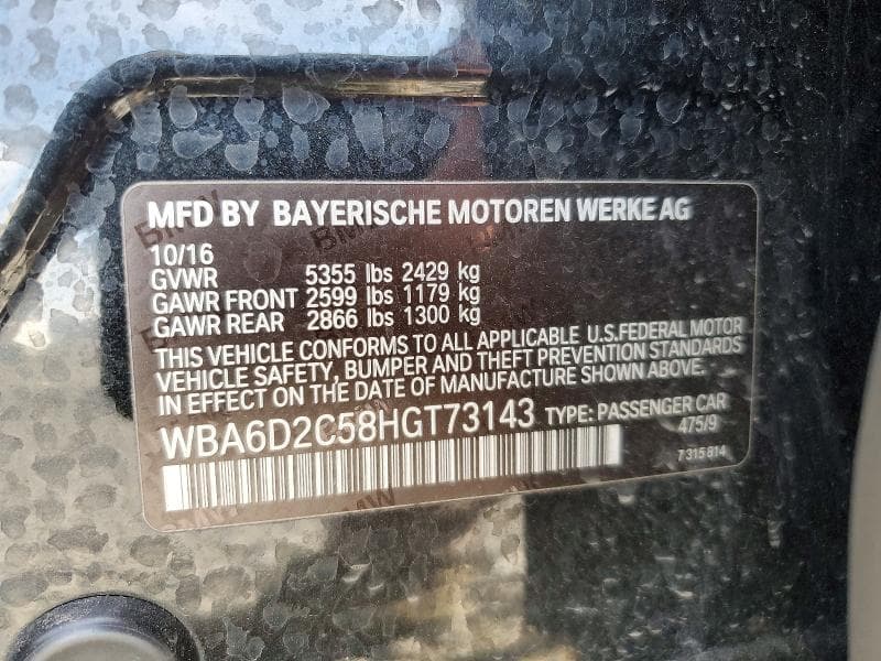 2017 BMW 640 XI GRAN COUPE 12